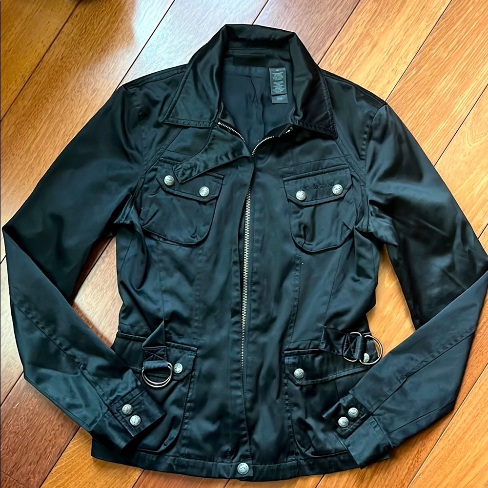 EUC DKNY Jeans Vintage Y2K Satin Jacket